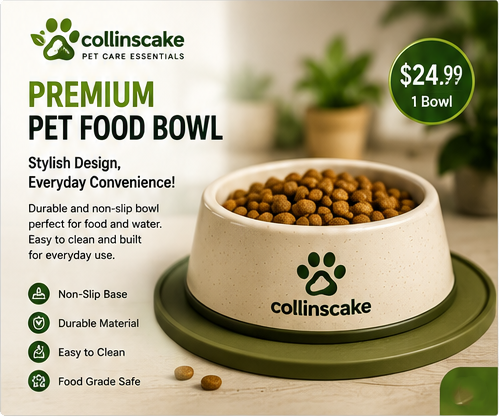CollinsCake Premium Pet Food Bowl